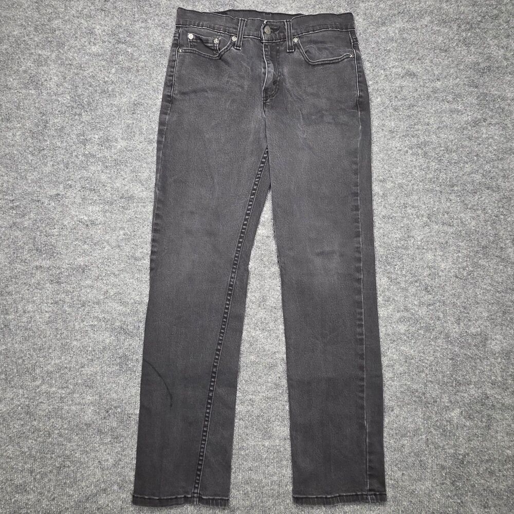 Levi's 514 Jeans Slim Straight Mens 28x30 Black Denim Classic Fit Pants